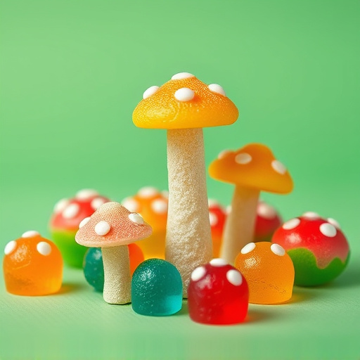 Colorful Magic Mushroom Gummies