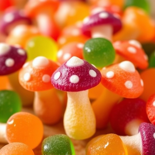 Colorful Magic Mushroom Gummies