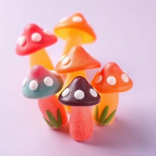 Colorful Magic Mushroom Gummies