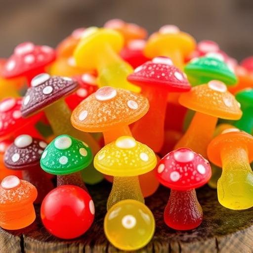 Colorful Magic Mushroom Gummies