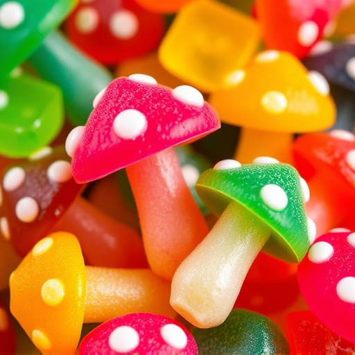 Colorful Magic Mushroom Gummies