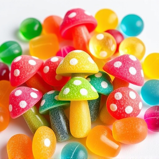 Colorful Magic Mushroom Gummies