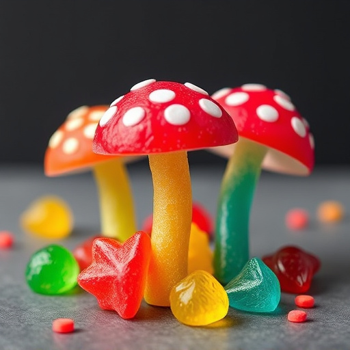 Colorful Magic Mushroom Gummies