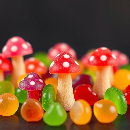 Colorful Magic Mushroom Gummies