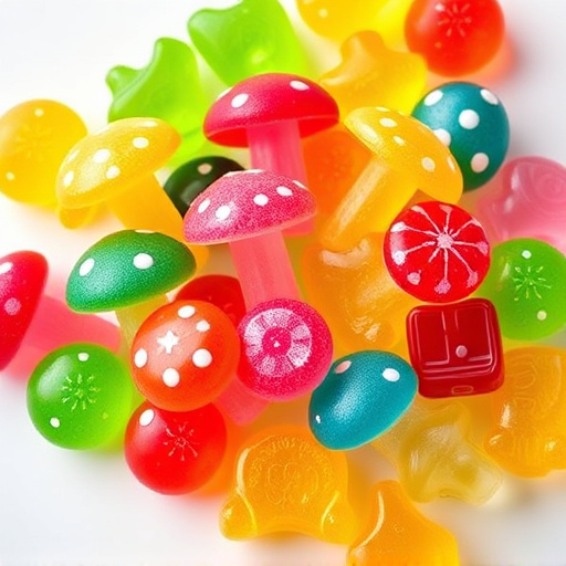 Colorful Magic Mushroom Gummies