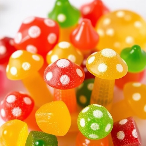 Colorful Magic Mushroom Gummies