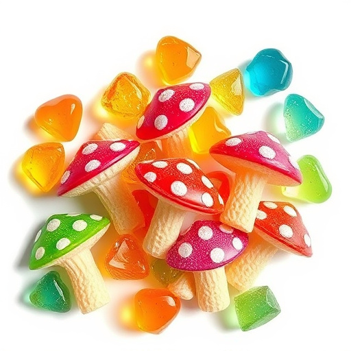 Colorful Magic Mushroom Gummies