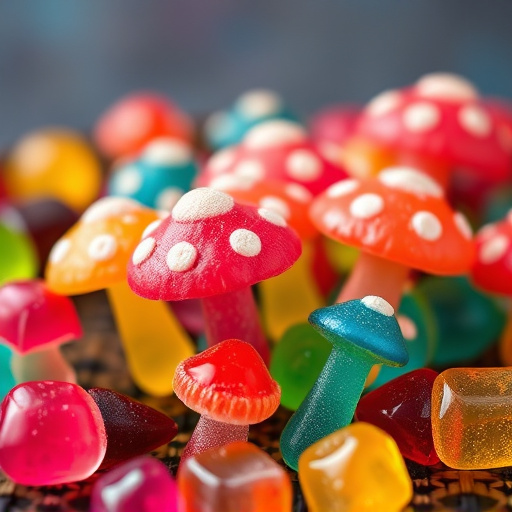 Colorful Magic Mushroom Gummies