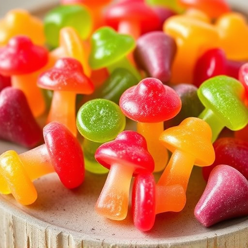 Colorful Magic Mushroom Gummies