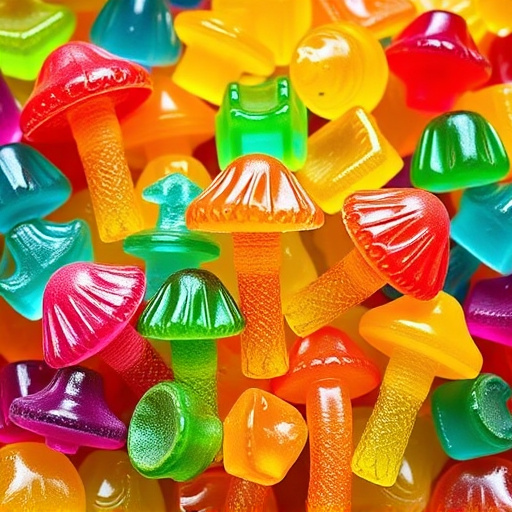 Colorful Magic Mushroom Gummies