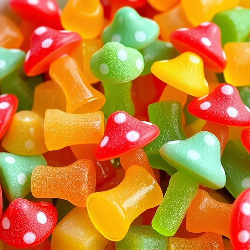Colorful Magic Mushroom Gummies