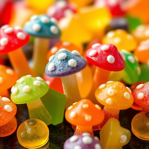 Colorful Magic Mushroom Gummies