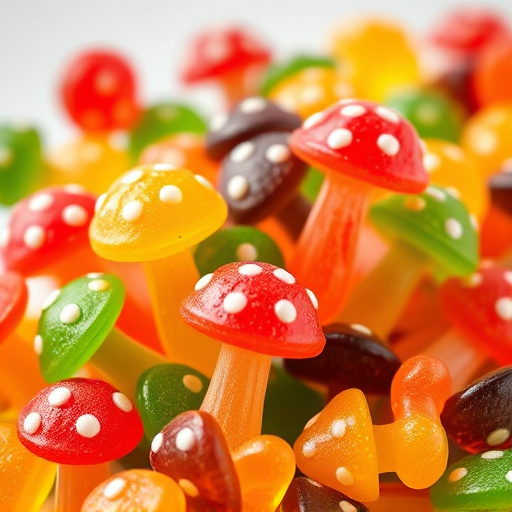 Colorful Magic Mushroom Gummies