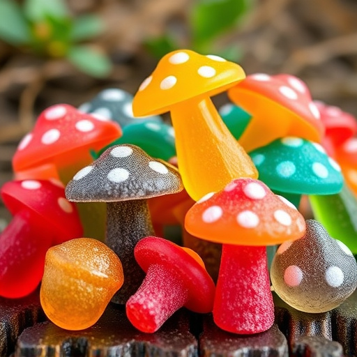 Colorful Magic Mushroom Gummies