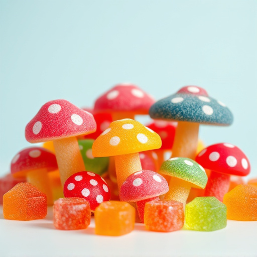 Colorful Magic Mushroom Gummies