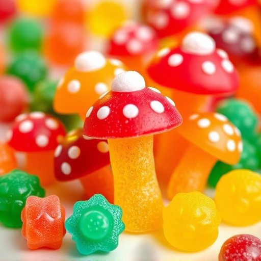 Colorful Magic Mushroom Gummies