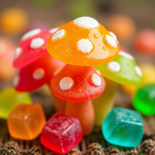 Colorful Magic Mushroom Gummies
