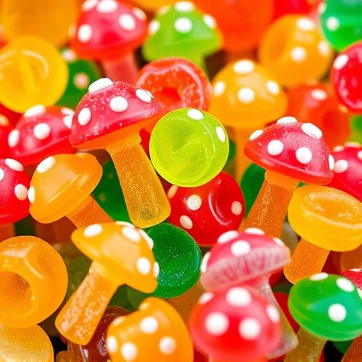 Colorful Magic Mushroom Gummies