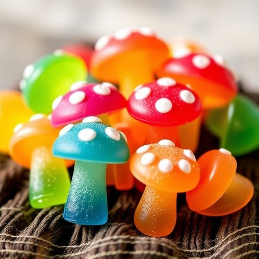 Colorful Magic Mushroom Gummies