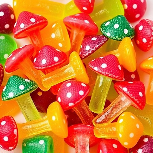 Colorful Magic Mushroom Gummies