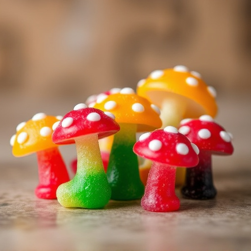 Colorful Magic Mushroom Gummies