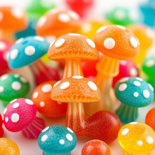 Colorful Magic Mushroom Gummies