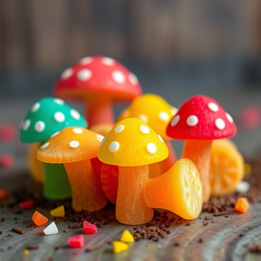 Colorful Magic Mushroom Gummies