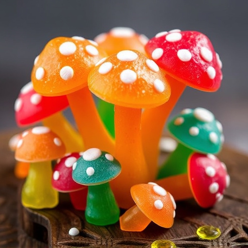 Colorful Magic Mushroom Gummies