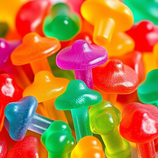 Colorful Magic Mushroom Gummies
