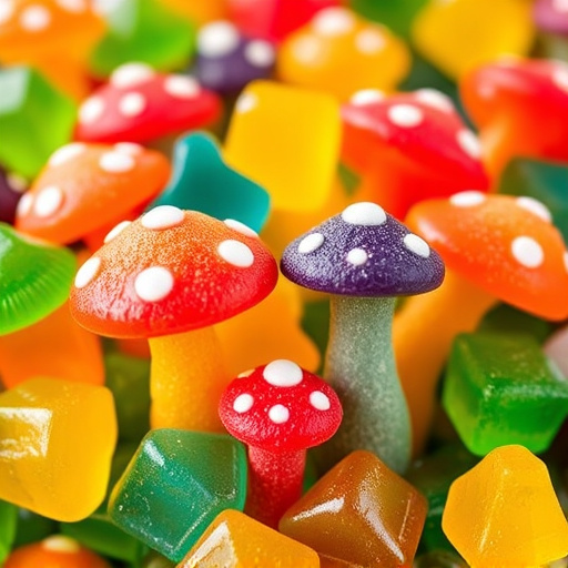 Colorful Magic Mushroom Gummies