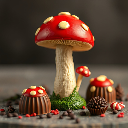 Magic Mushroom Chocolates Packaging Shots