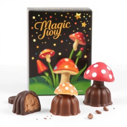 Magic Mushroom Chocolates Packaging Shots