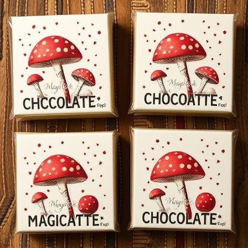 Magic Mushroom Chocolates Packaging Shots