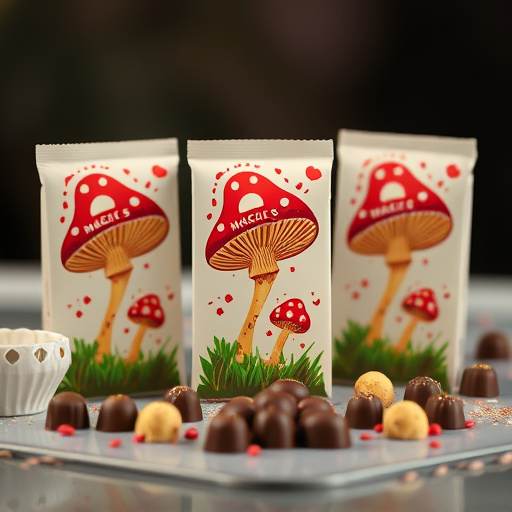 Magic Mushroom Chocolates Packaging Shots