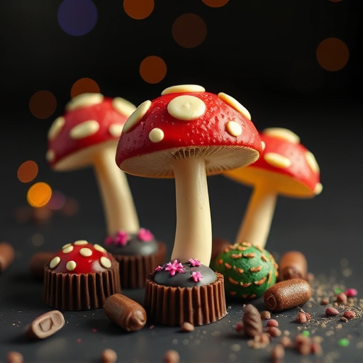 Magic Mushroom Chocolates Packaging Shots
