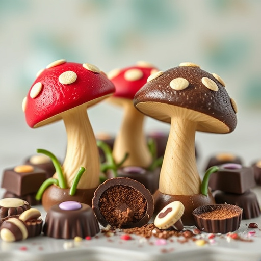 Magic Mushroom Chocolates Packaging Shots