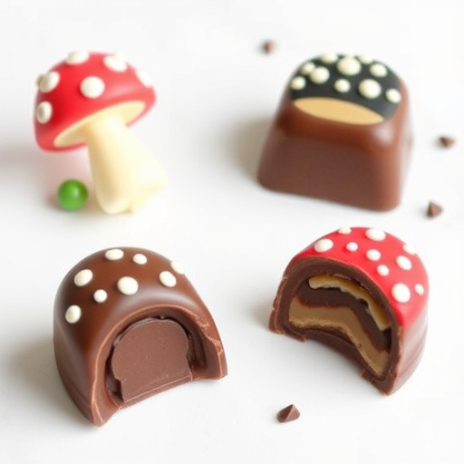 Magic Mushroom Chocolates Packaging Shots