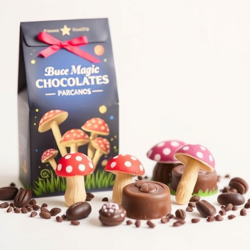 Magic Mushroom Chocolates Packaging Shots