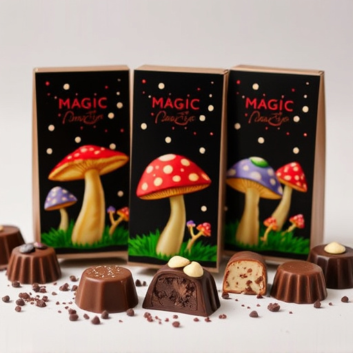 Magic Mushroom Chocolates Packaging Shots