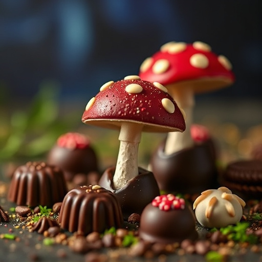 Magic Mushroom Chocolates Packaging Shots