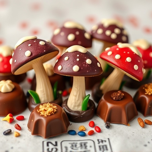 Magic Mushroom Chocolates Packaging Shots