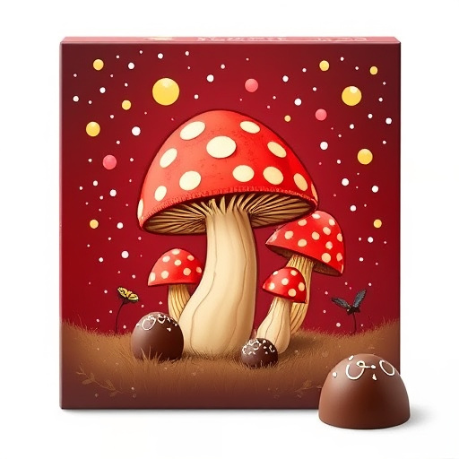 Magic Mushroom Chocolates Packaging Shots