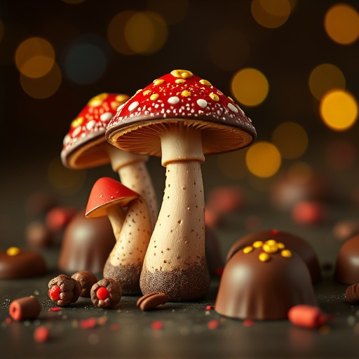 Magic Mushroom Chocolates Packaging Shots