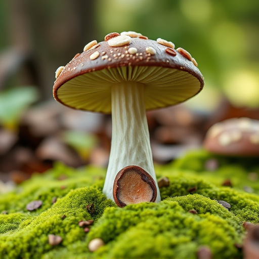 Magic Mushroom Chocolates with Nature Background