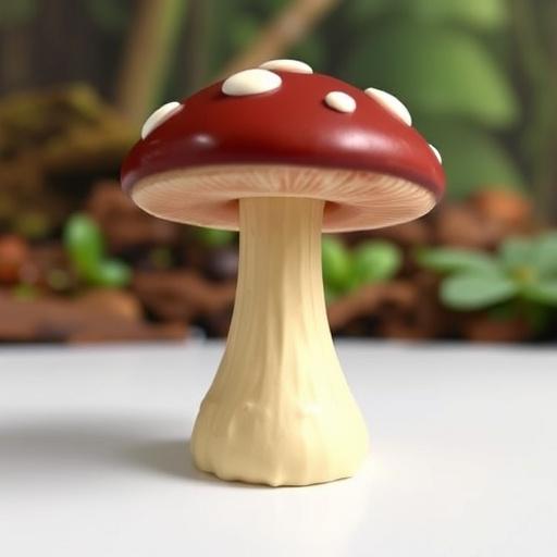 Magic Mushroom Chocolates with Nature Background