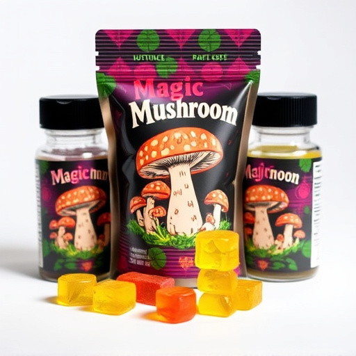 Magic Mushroom Gummies Packaging Shots