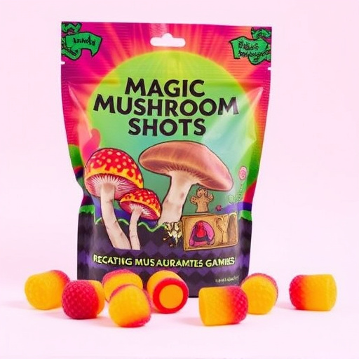 Magic Mushroom Gummies Packaging Shots
