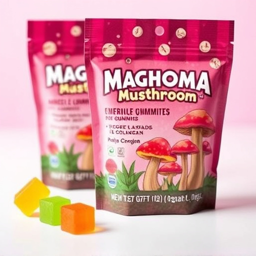 Magic Mushroom Gummies Packaging Shots