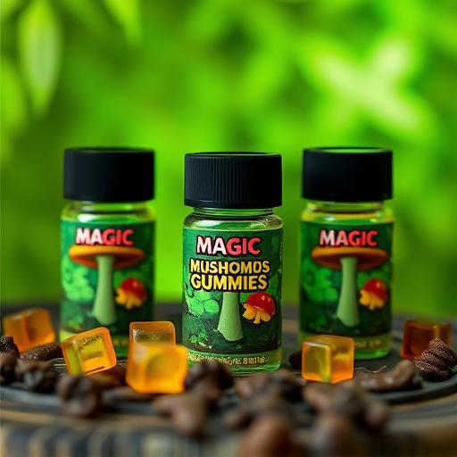 Magic Mushroom Gummies Packaging Shots
