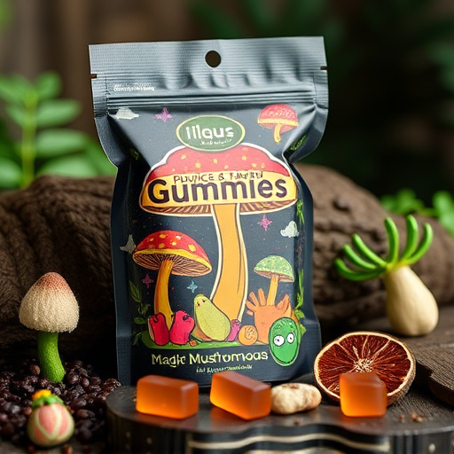 Magic Mushroom Gummies Packaging Shots